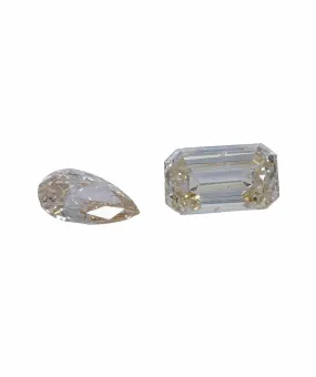 0.82 ct PEAR & EMERALD NATURAL FANCY ORANGE DIAMOND SET OF 2 ANL-S20-4