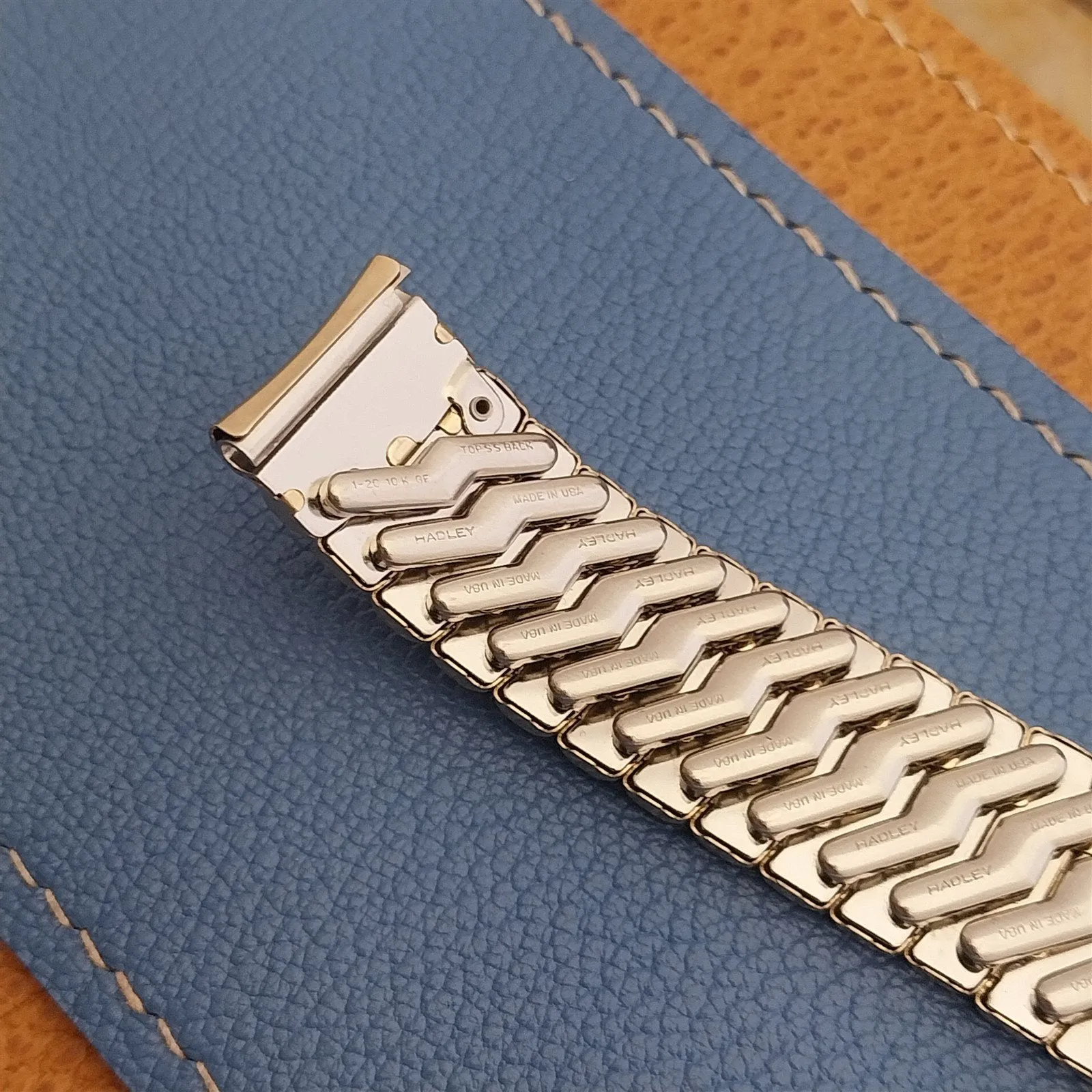 17.2mm 10k Gold-Filled Elgin Wide Classic Expansion nos 1950s Vintage Watch Band