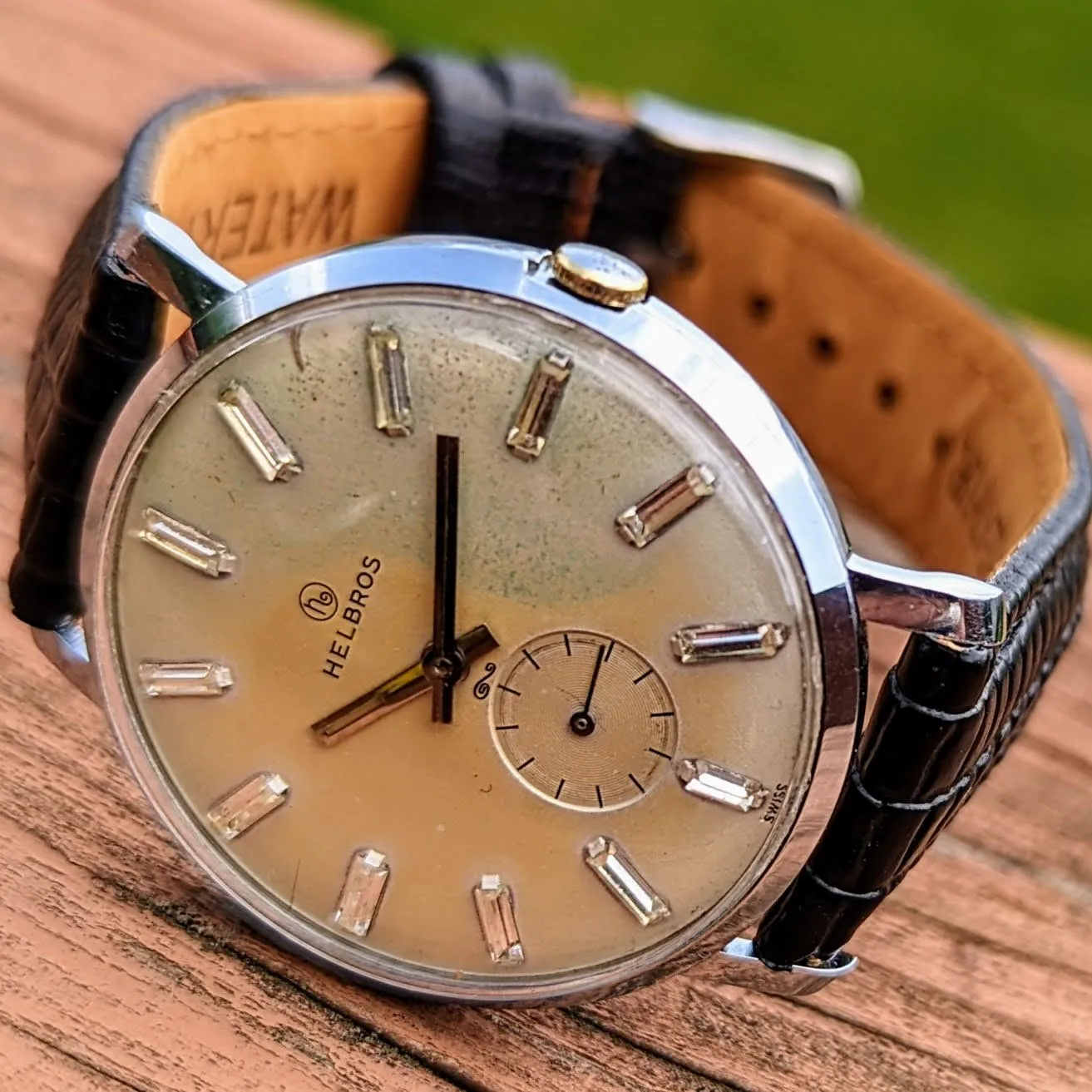 1960's HELBROS Watch 17 Jewels Cal. P 330 Swiss Made