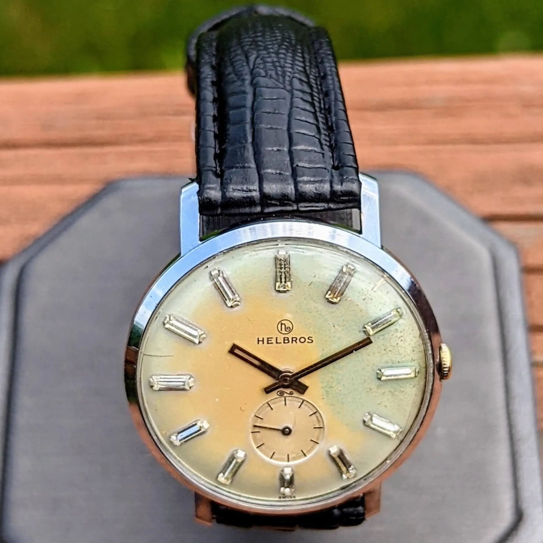 1960's HELBROS Watch 17 Jewels Cal. P 330 Swiss Made