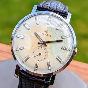 1960's HELBROS Watch 17 Jewels Cal. P 330 Swiss Made