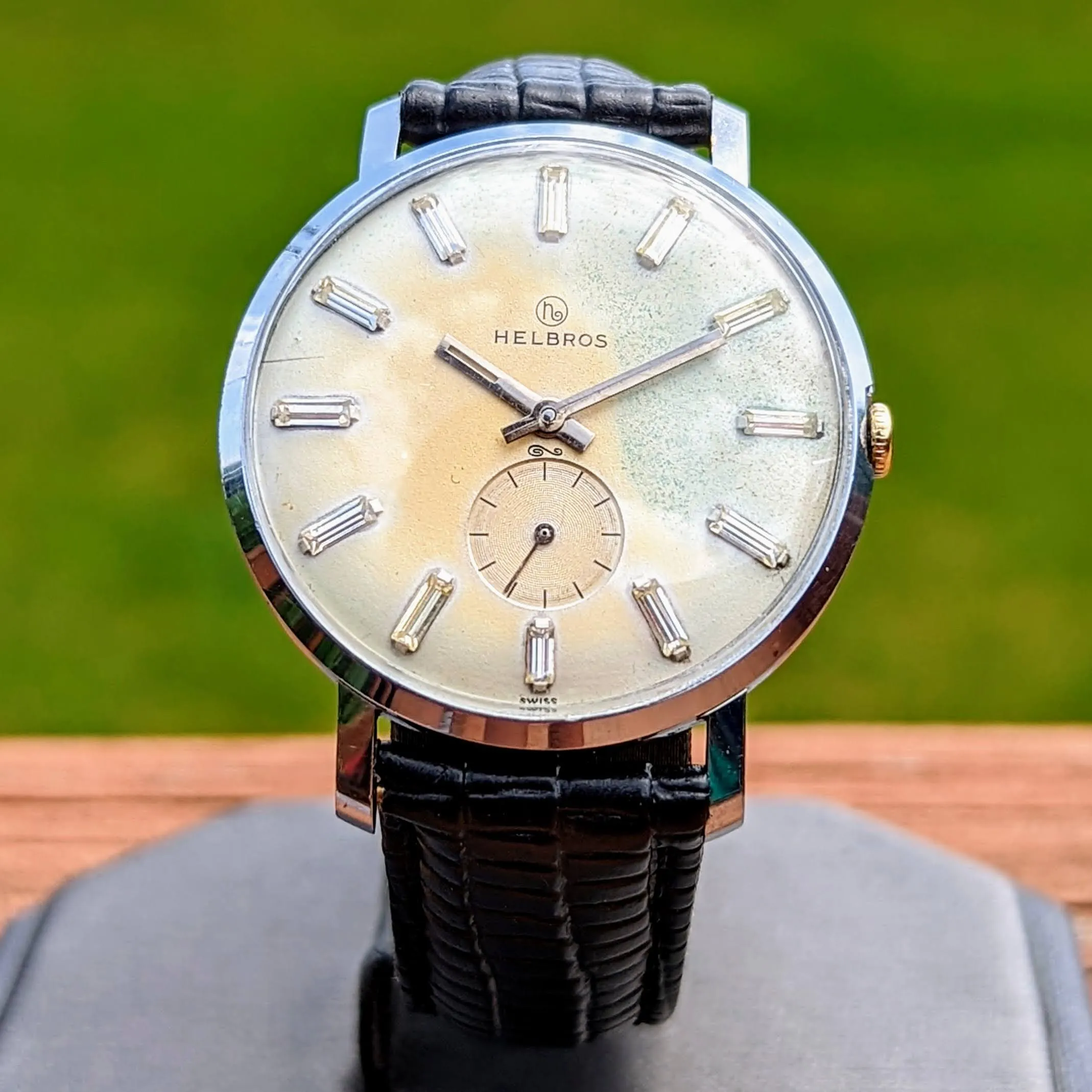 1960's HELBROS Watch 17 Jewels Cal. P 330 Swiss Made