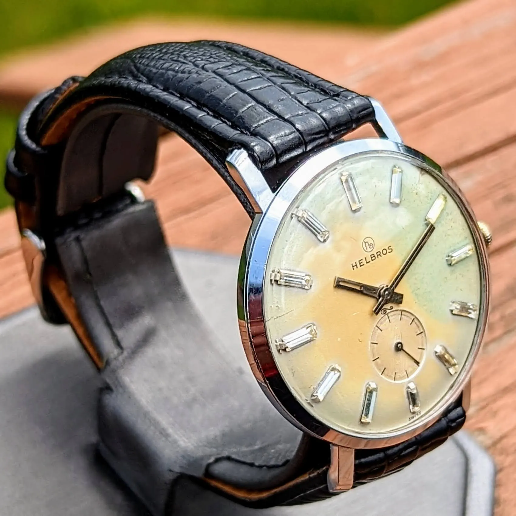 1960's HELBROS Watch 17 Jewels Cal. P 330 Swiss Made