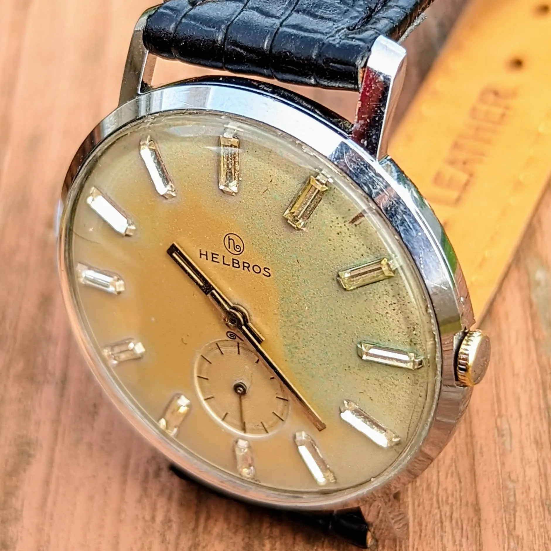 1960's HELBROS Watch 17 Jewels Cal. P 330 Swiss Made