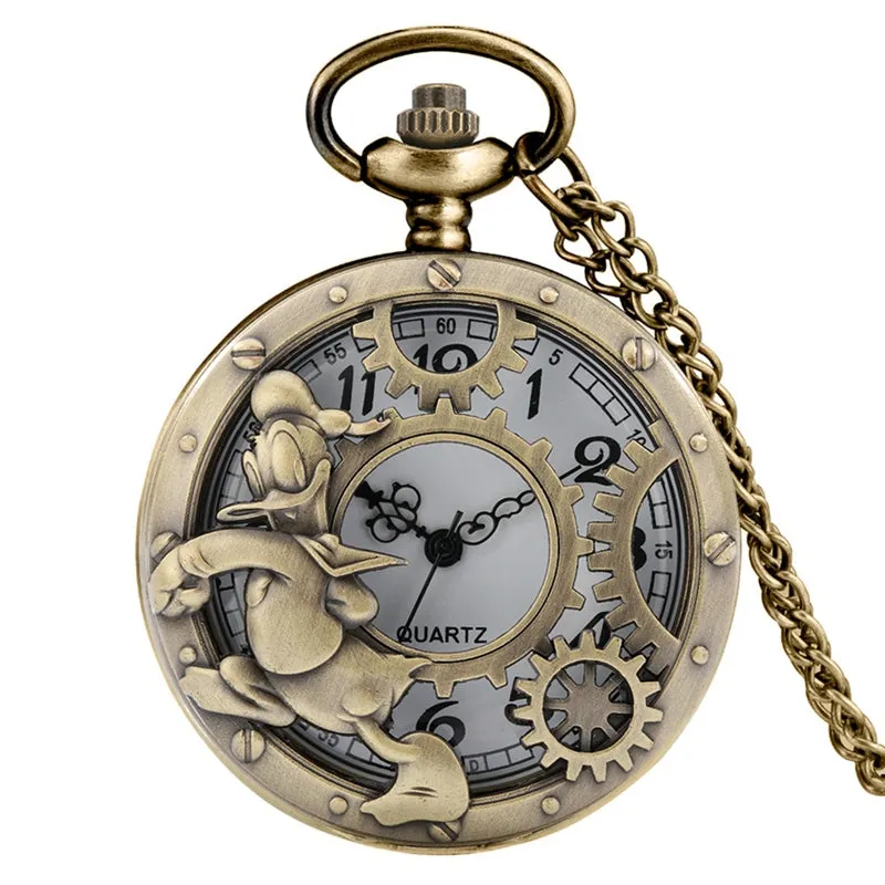 3D Rope Silver/Bronze Sailing Design Quartz Pocket Watch