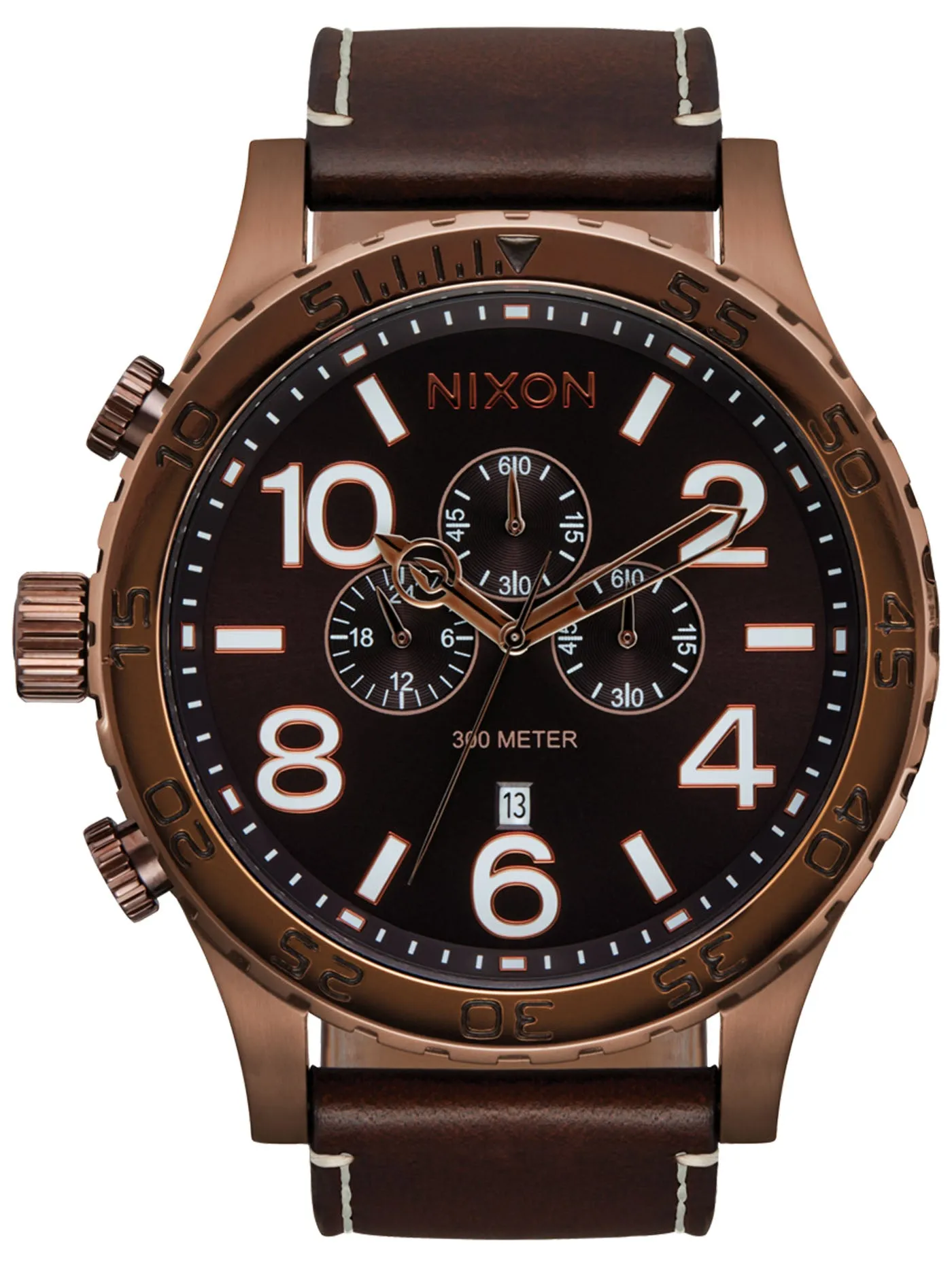 51-30 Chrono Leather Chocolate/Dark Roast/Brown Watch