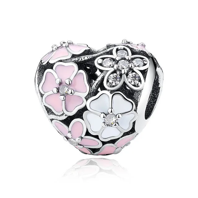 Aliexpress 100% 925 Sterling Silver Poetic Blooms Beads Fit Original pandora Charm Bracelet Authentic Luxury DIY Jewelry Gift