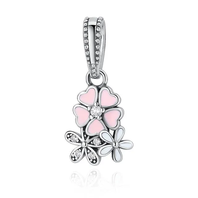 Aliexpress 100% 925 Sterling Silver Poetic Blooms Beads Fit Original pandora Charm Bracelet Authentic Luxury DIY Jewelry Gift
