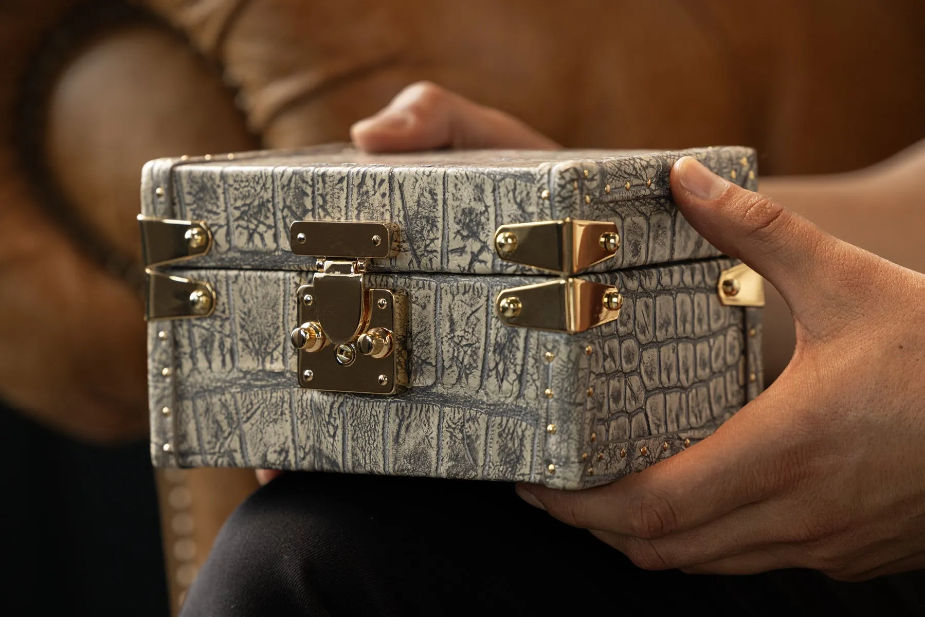 Alligator Petra - Light Grey for 2 Watches