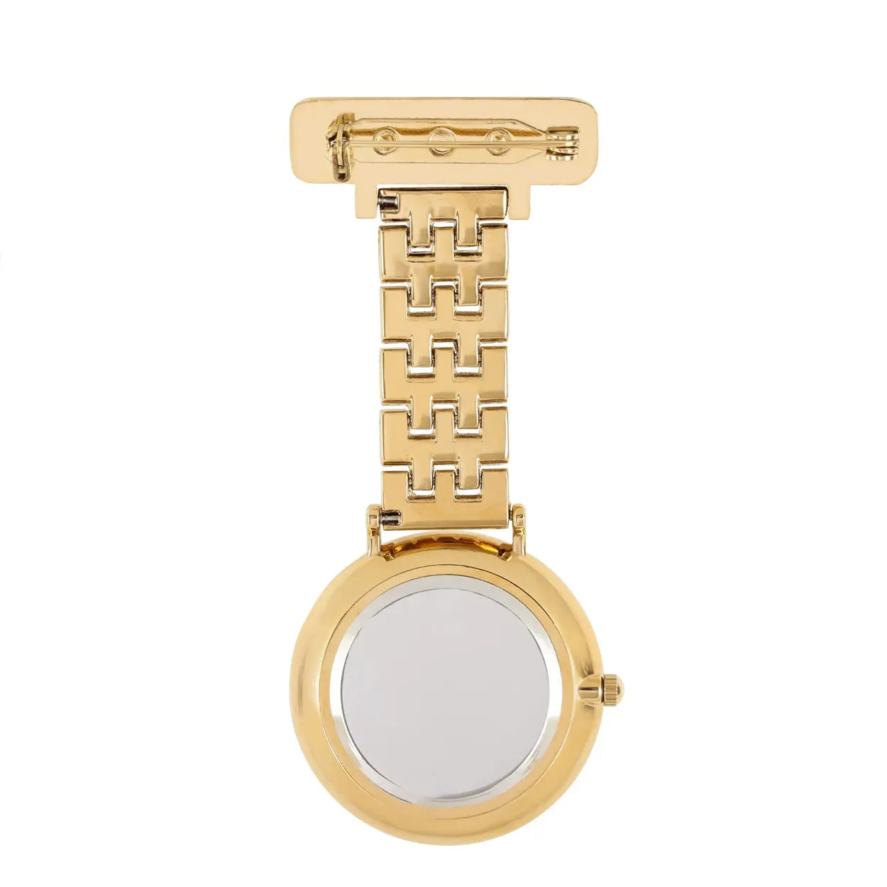 Annie Apple Nurses Fob Watch - Aurora - Green/Gold - Link - 35mm