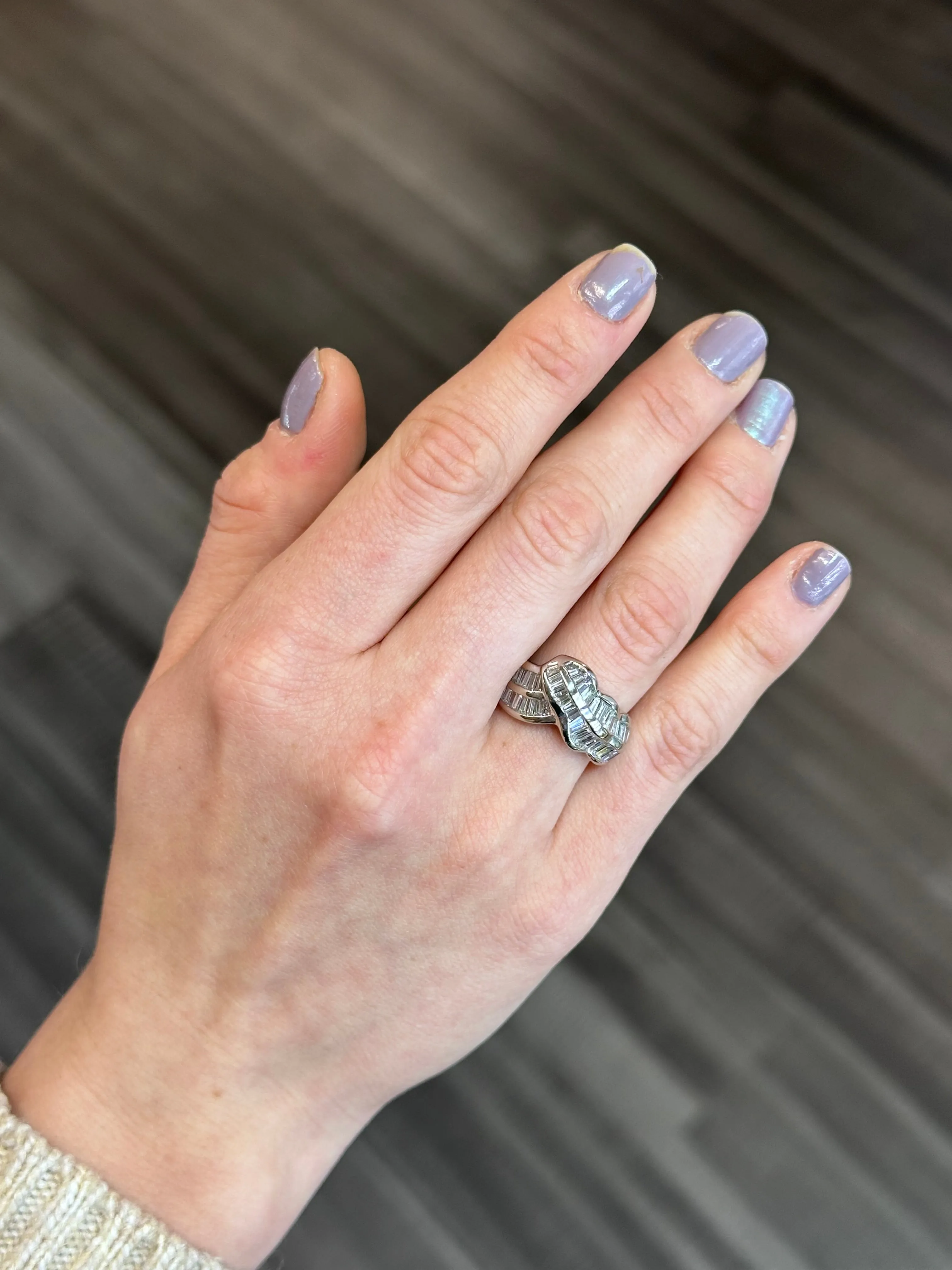 ANTIQUE RADIANT LADIES' DIAMOND WHITE GOLD SETTING RING - $20K APR w/ CoA!