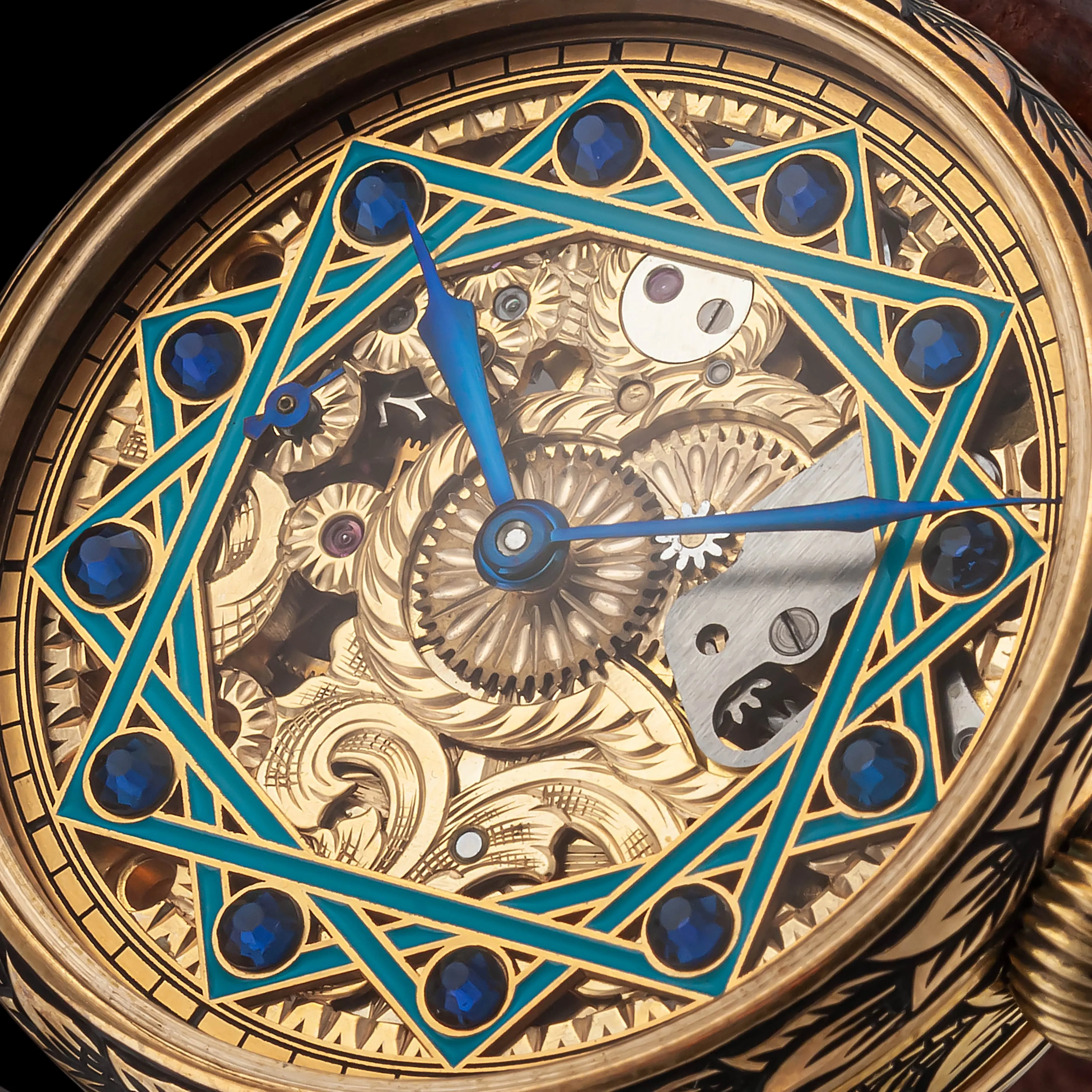 AZURE Men's Artisan Wristwatch fits 1937 Swiss Vintage Mechanical Movement