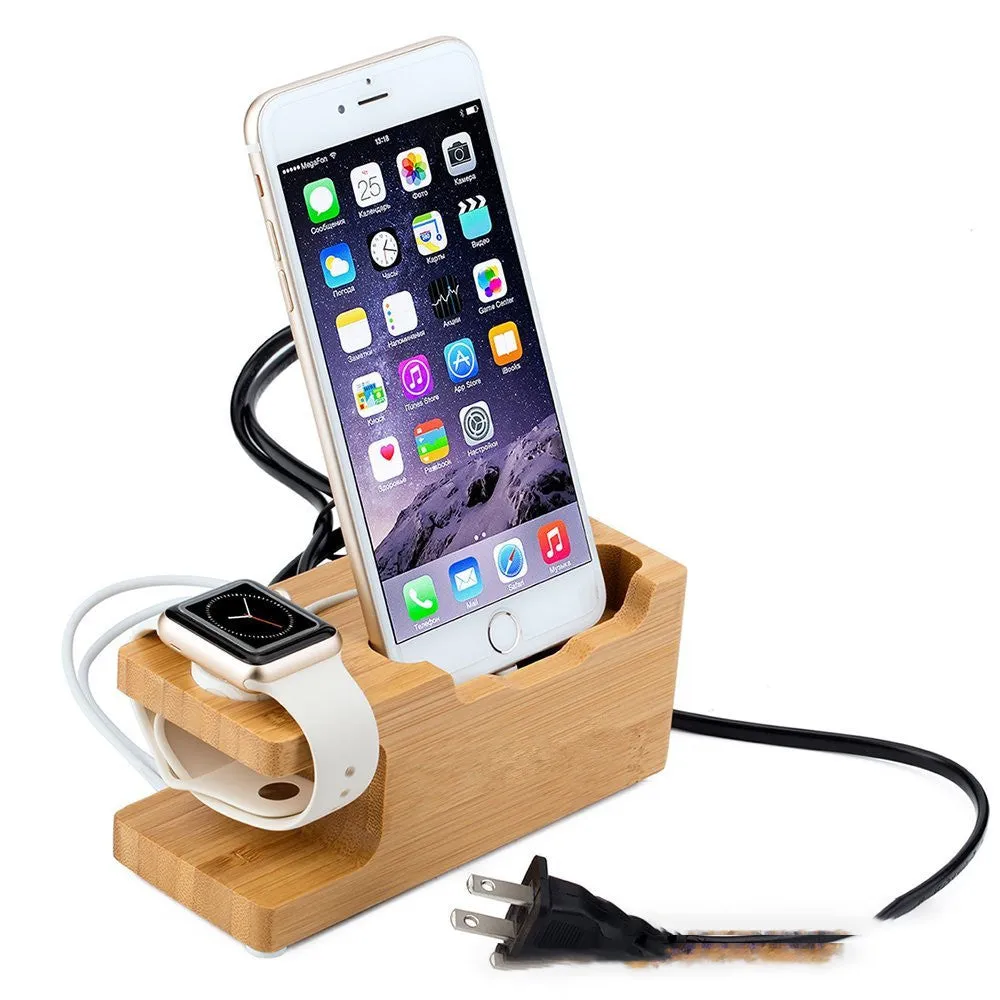 Bamboo Mobile Phone Charging Base