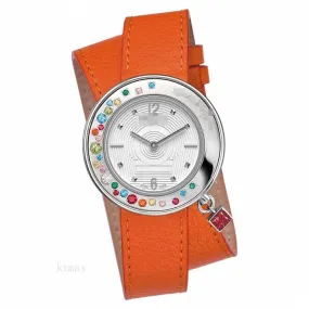 Bargain Elegant Leather 18 mm Watches Strap F64SBQ90001-S165_K0019254