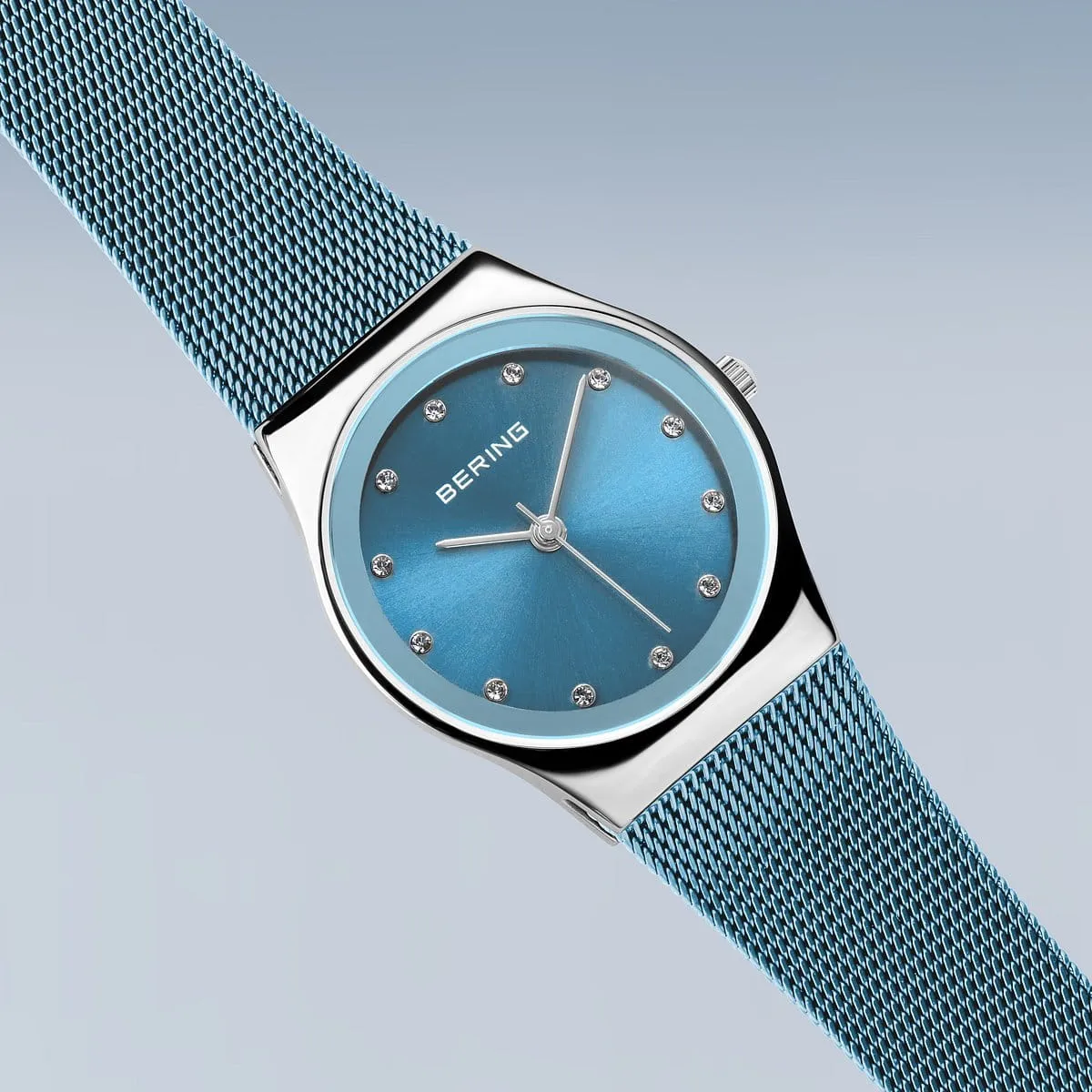Bering Ladies Steel Blue Watch