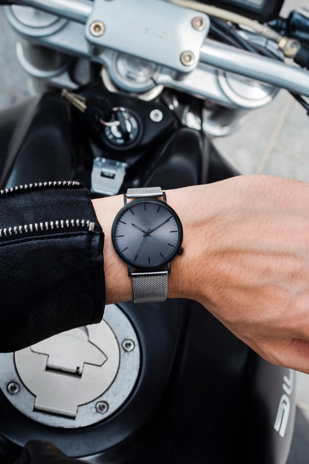 Black Out Silver Mesh