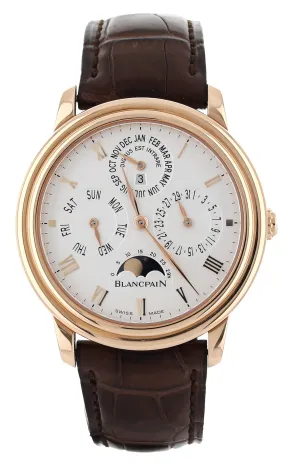 Blancpain Villeret Perpetual Calendar 18K Rose Gold Men's Watch
