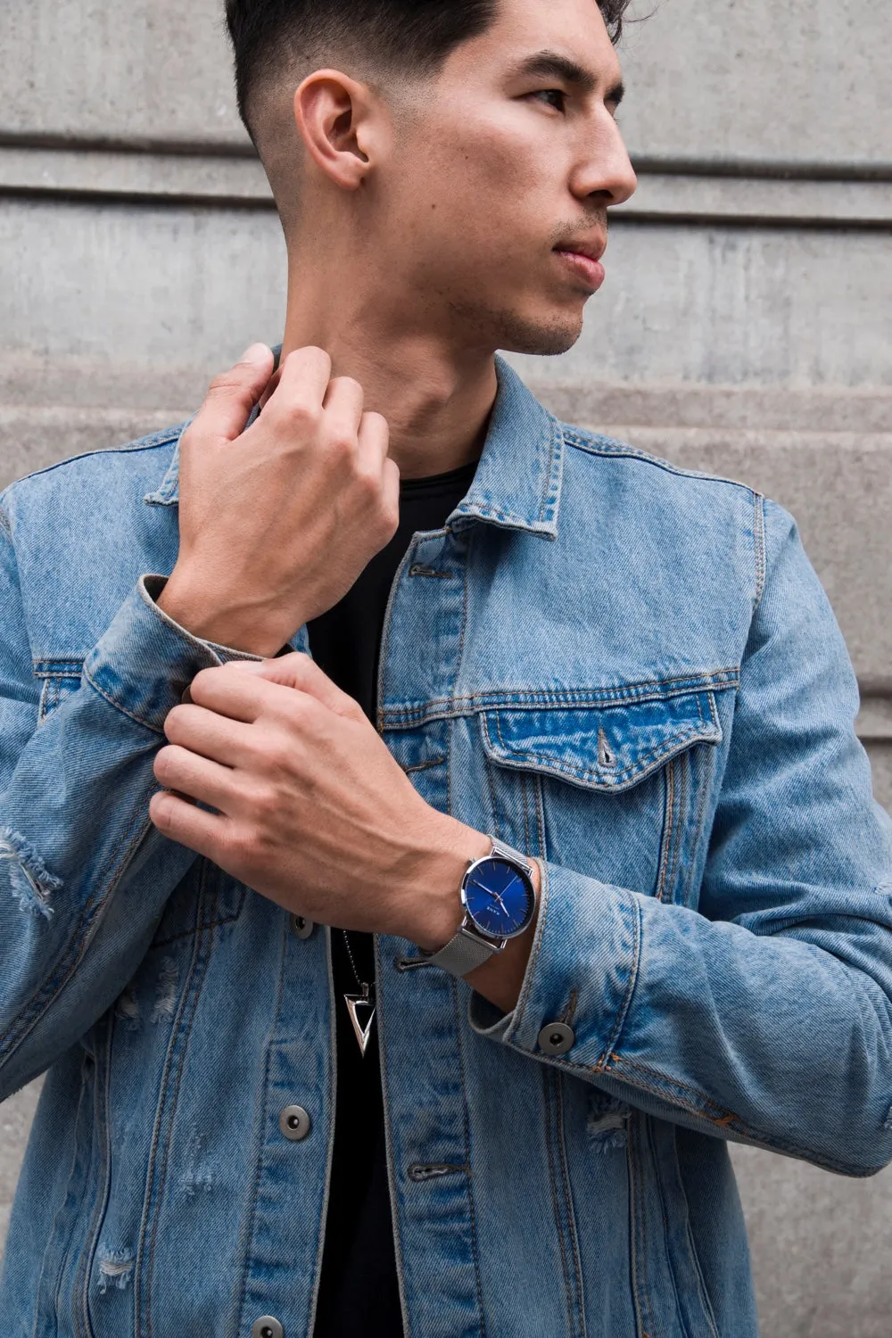 Blue Arctic Silver Mesh