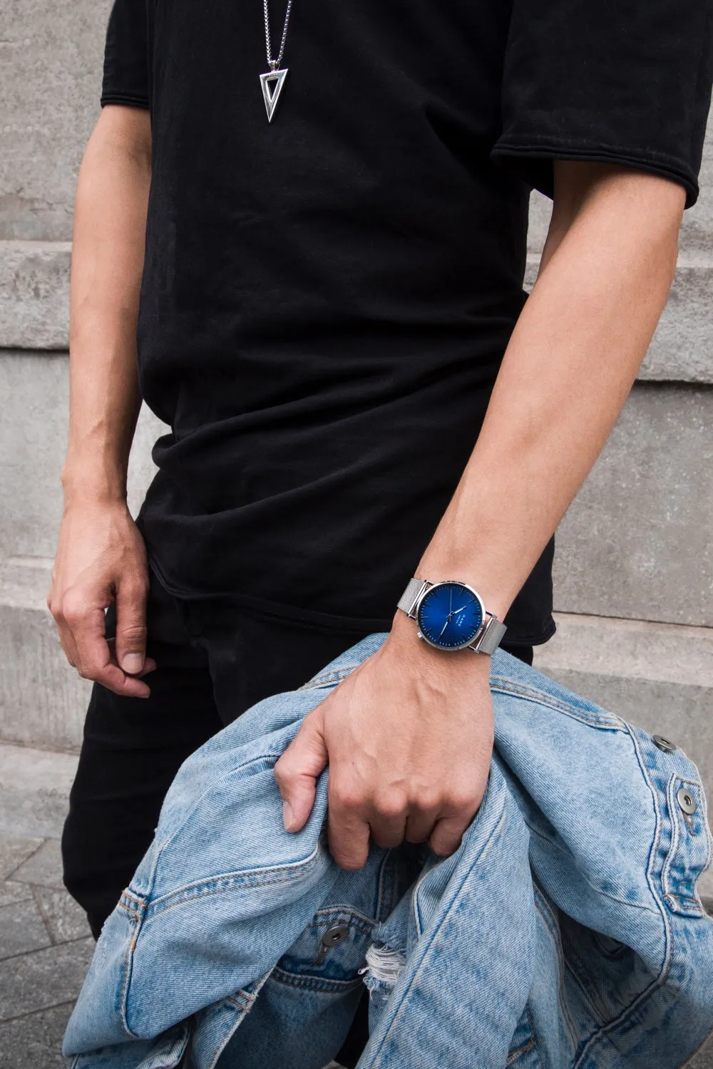 Blue Arctic Silver Mesh