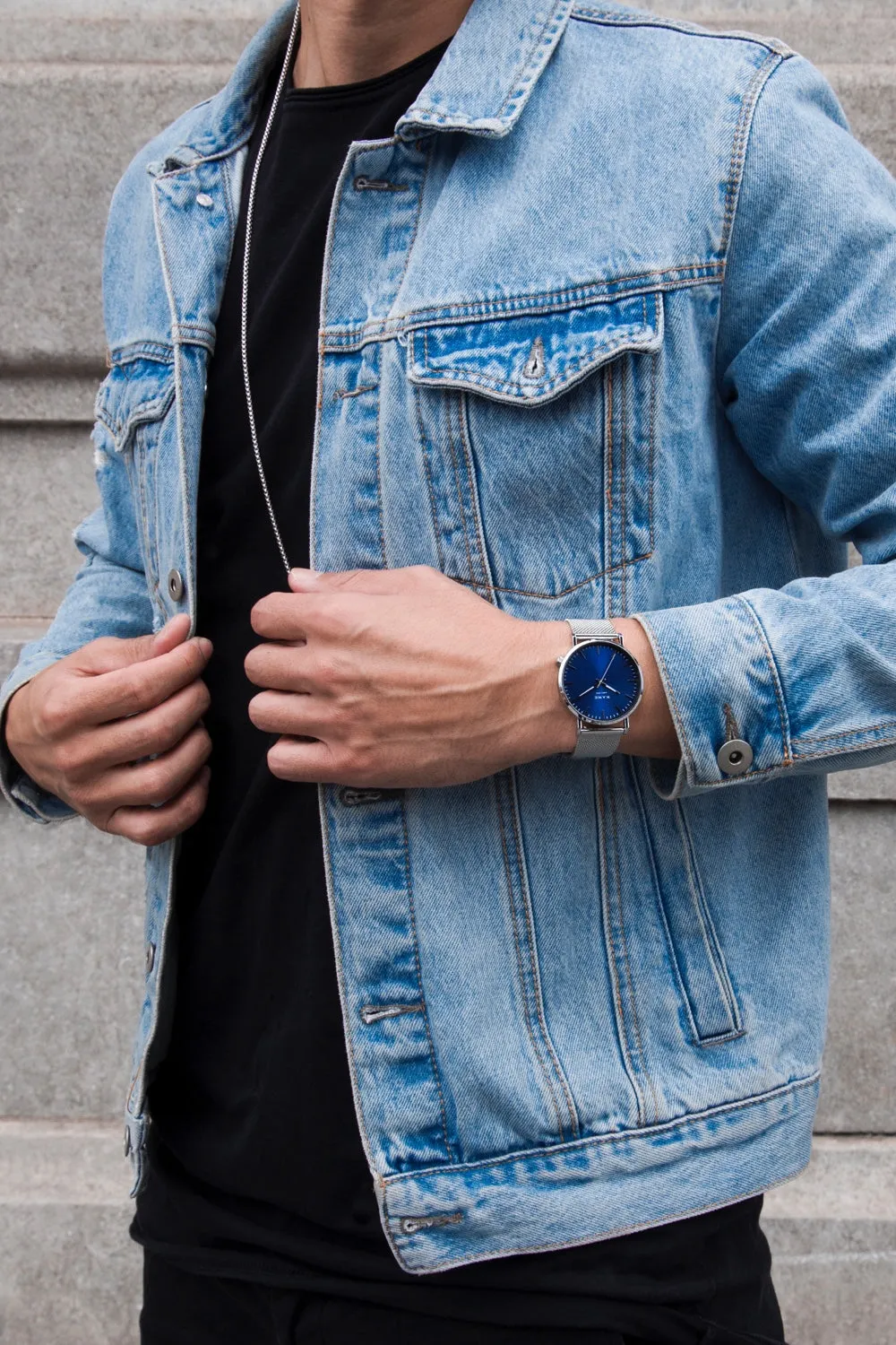 Blue Arctic Silver Mesh