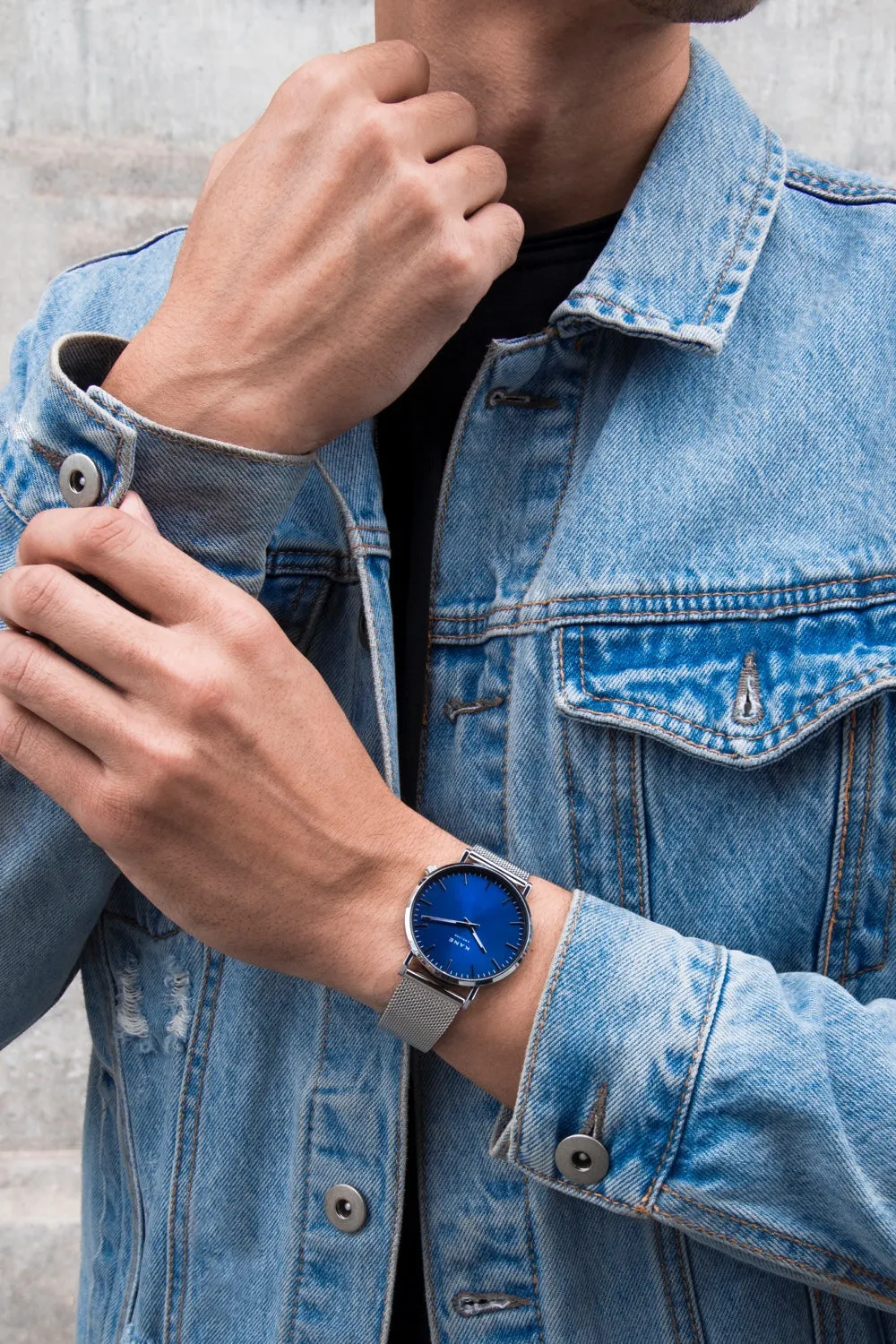 Blue Arctic Silver Mesh