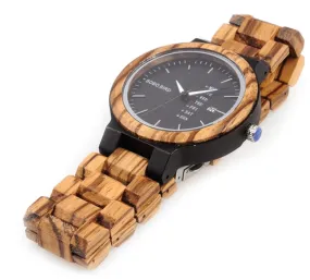 BOBO BIRD VINTAGE NATURAL ZEBRA WOODEN WATCHES