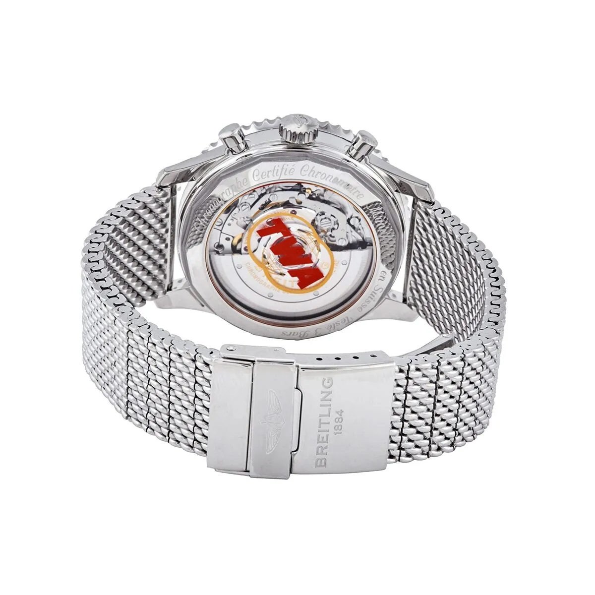Breitling Navitimer Chronograph Automatic Chronometer Silver Dial Men's Watch AB01219A1G1A1