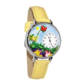 Butterflies Watch in Silver (Large)