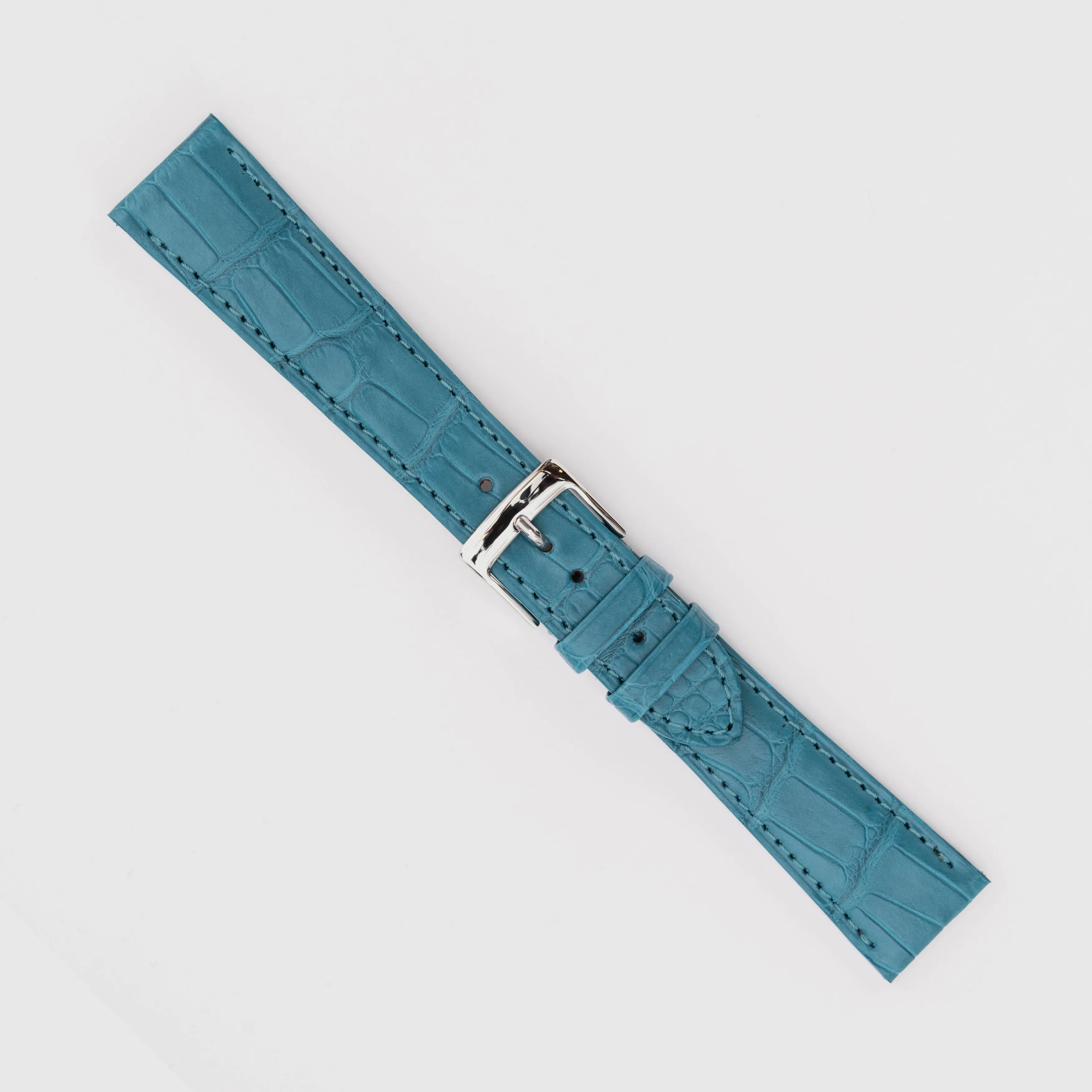 Camille Fournet Strap Alligator Matte Square Scales Light Blue