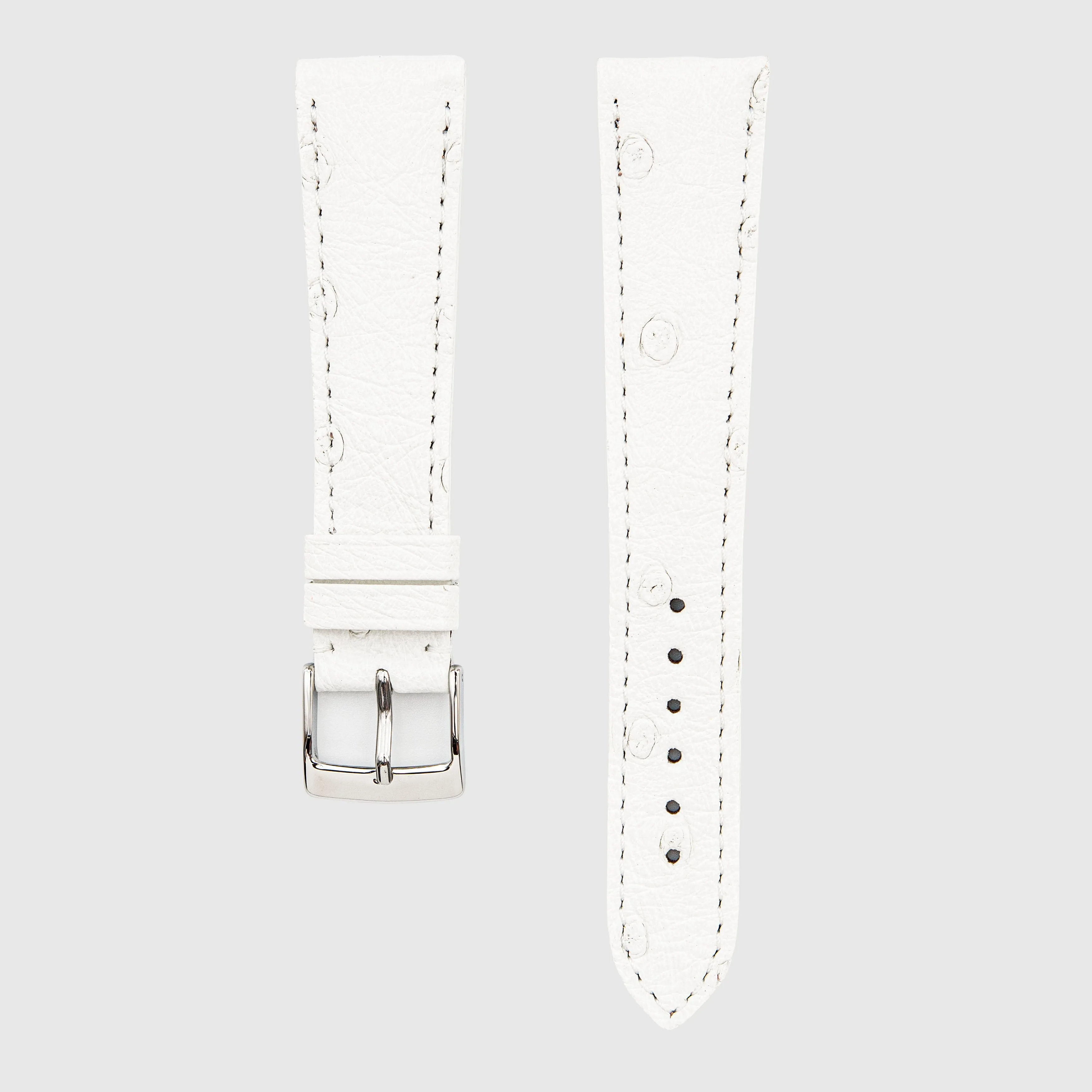 Camille Fournet Strap Ostrich White