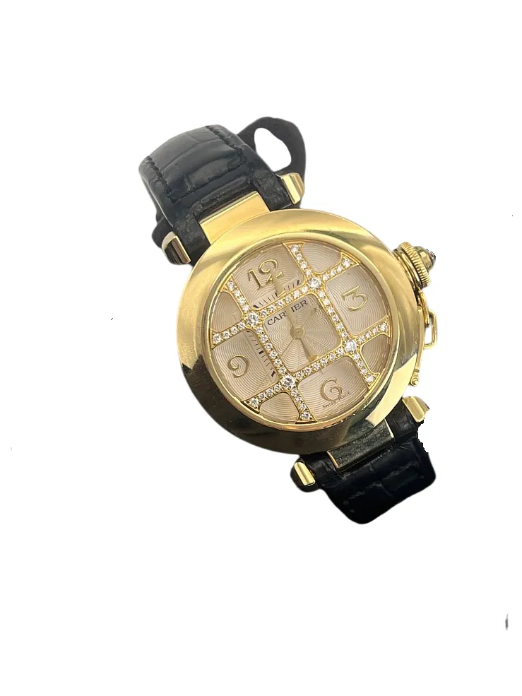 Cartier Pasha Grille 18K Yellow Gold & Diamonds Lady's Watch