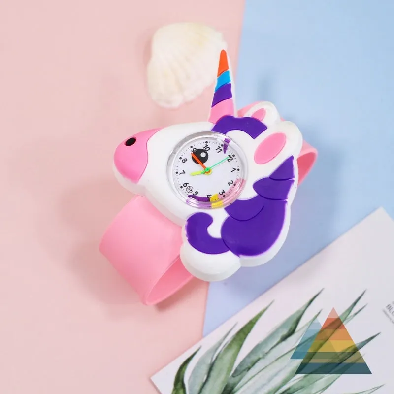 Cartoon Style Animal Ring Pop Quartz Kids Watches