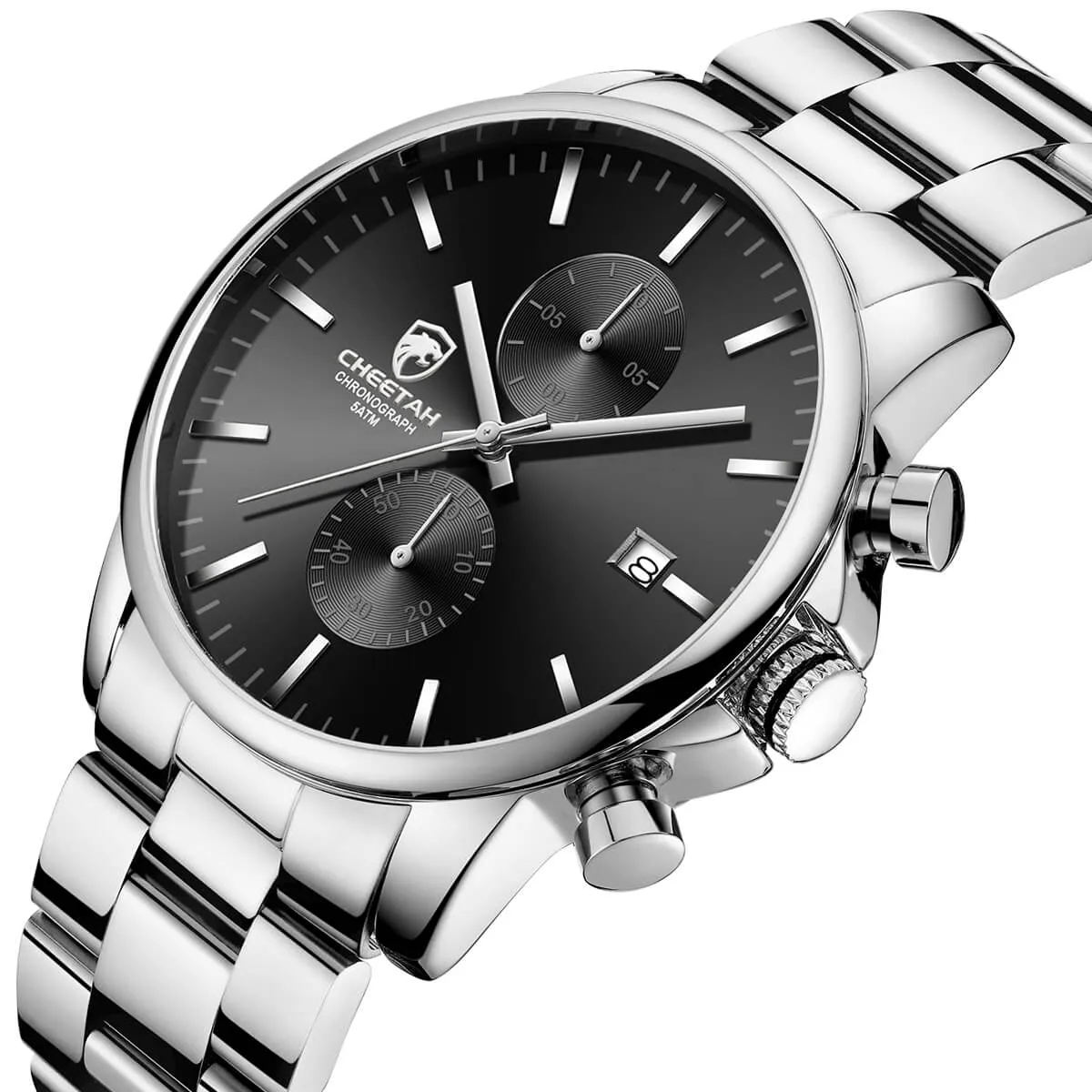 CHEETAH CH1604 ARISTO S3 - Men's Black Face Silver Chronograph Watch