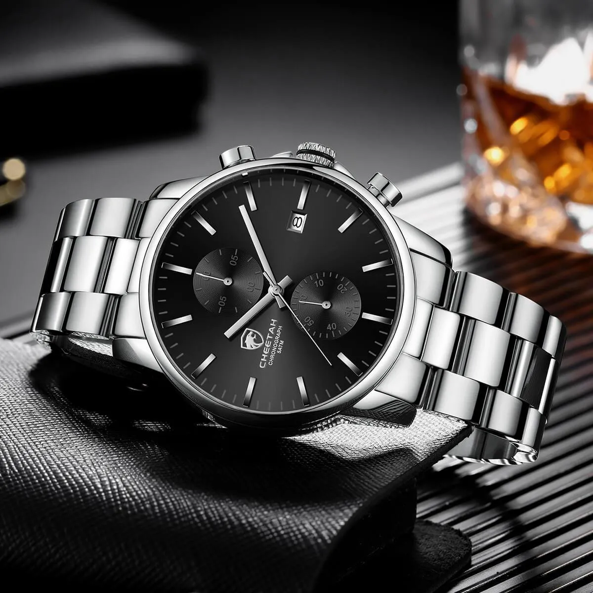 CHEETAH CH1604 ARISTO S3 - Men's Black Face Silver Chronograph Watch