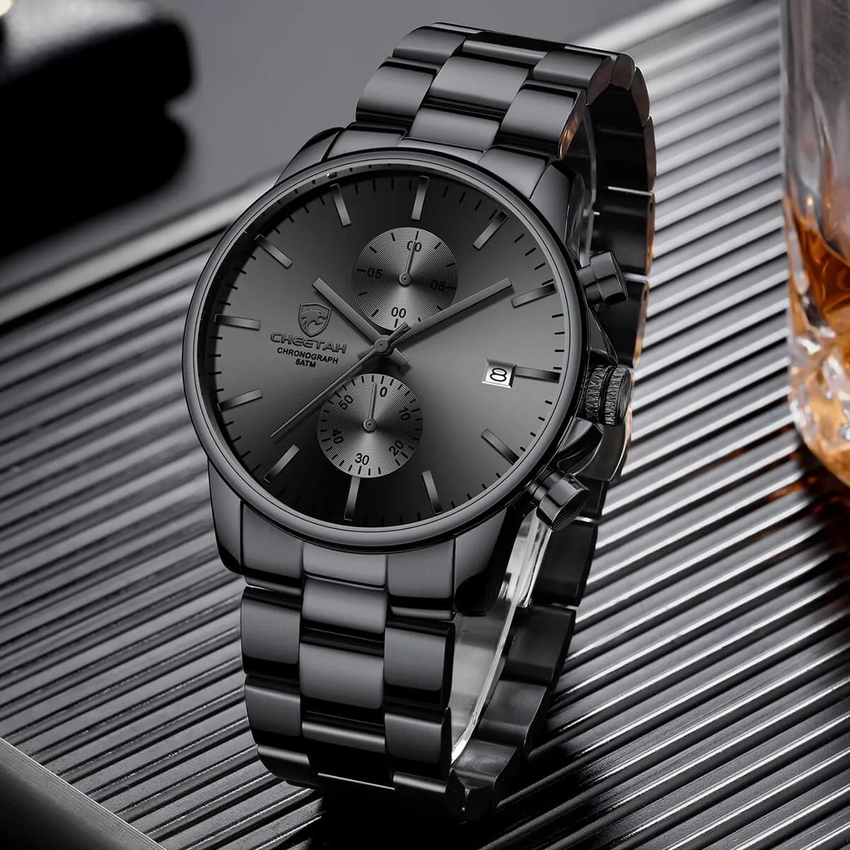 CHEETAH CH1604 ARISTO S4 - Men's All-Black Chronograph Watch