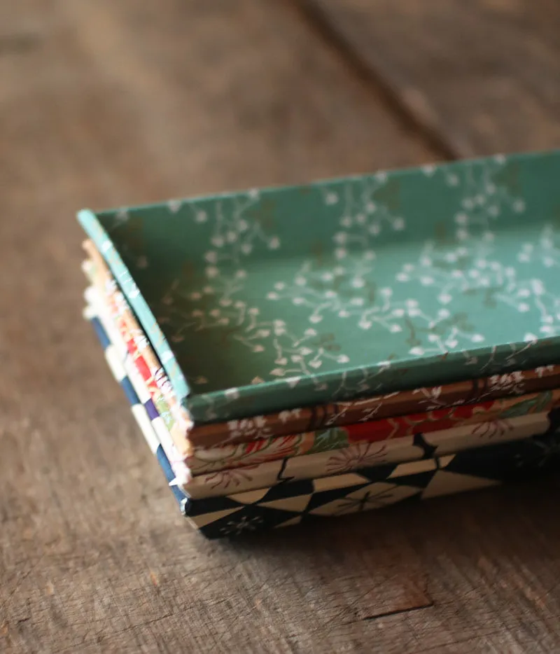 Chiyogami Paper Tray {Florets and Arabesque}