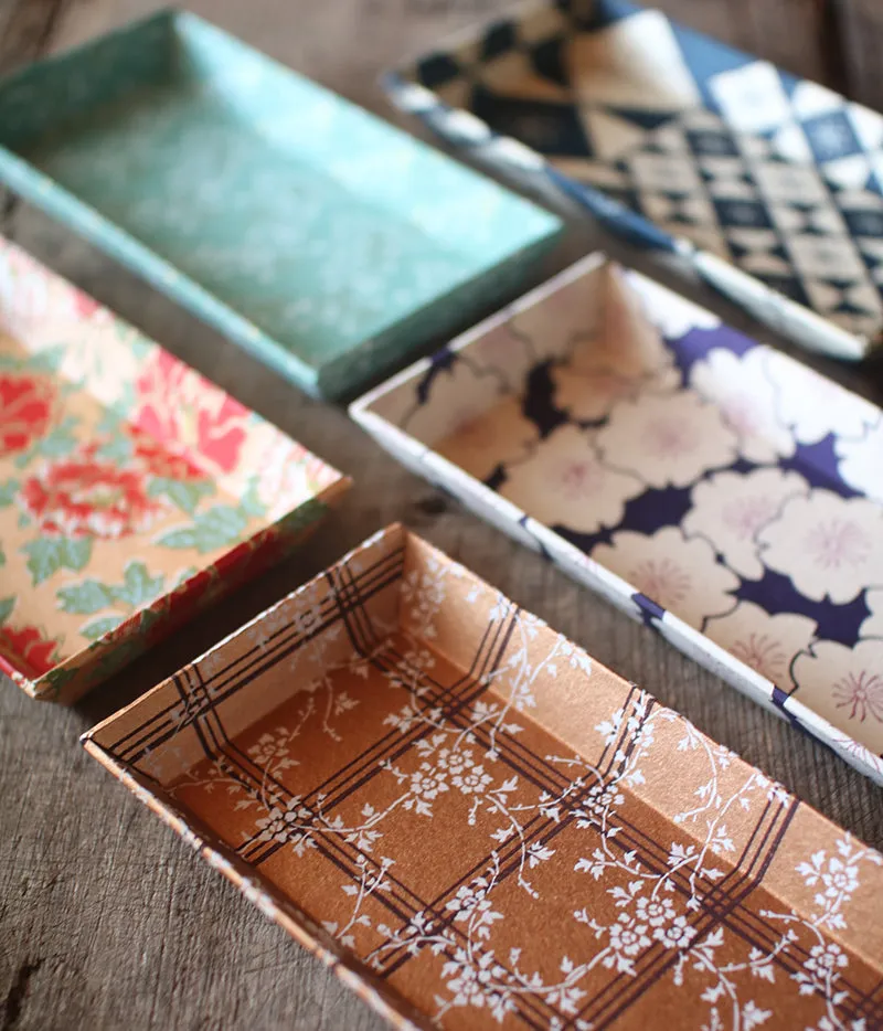Chiyogami Paper Tray {Florets and Arabesque}