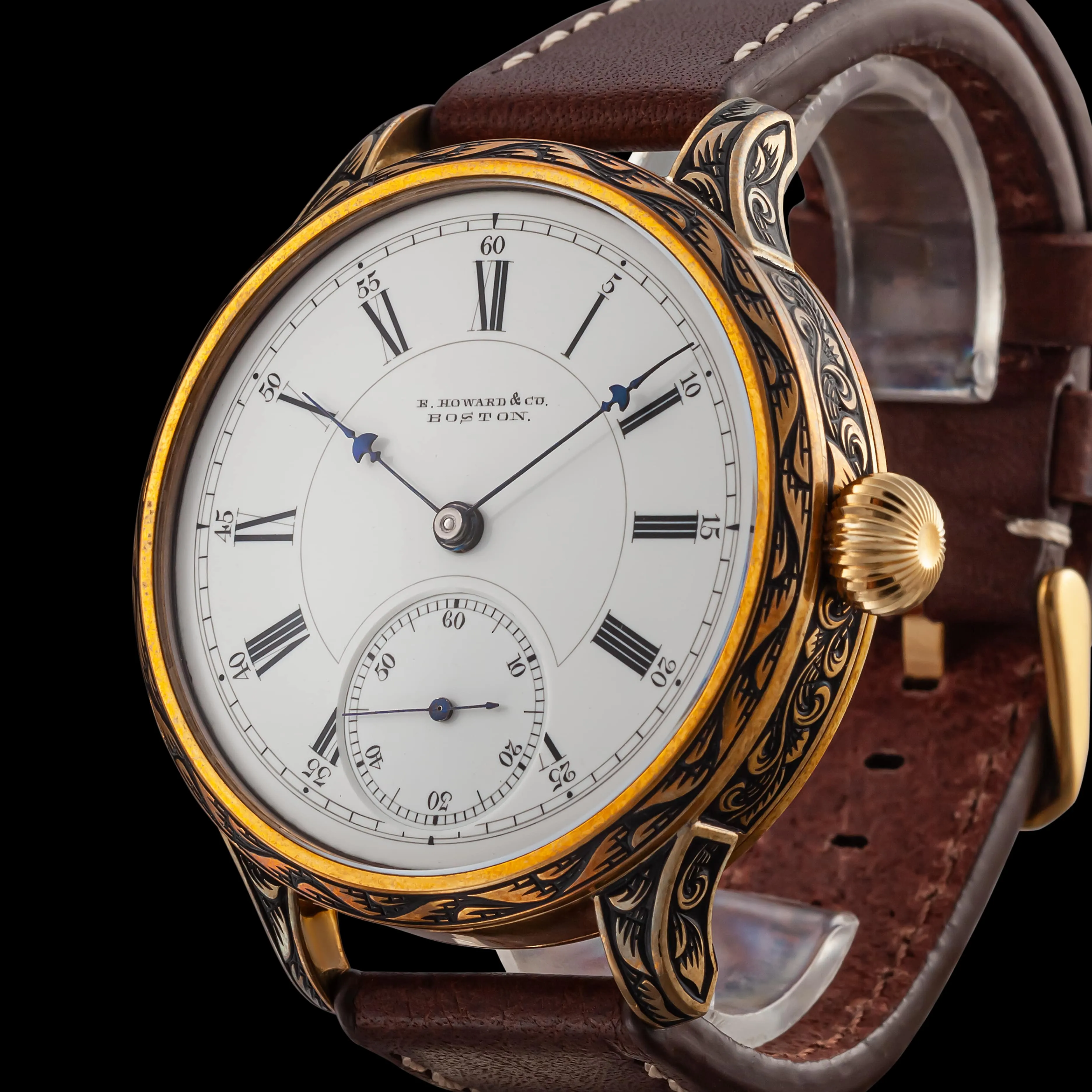 CLASSY Men's Artisan Wristwatch fits Vintage E. HOWARD & Co. Mechanical Movement