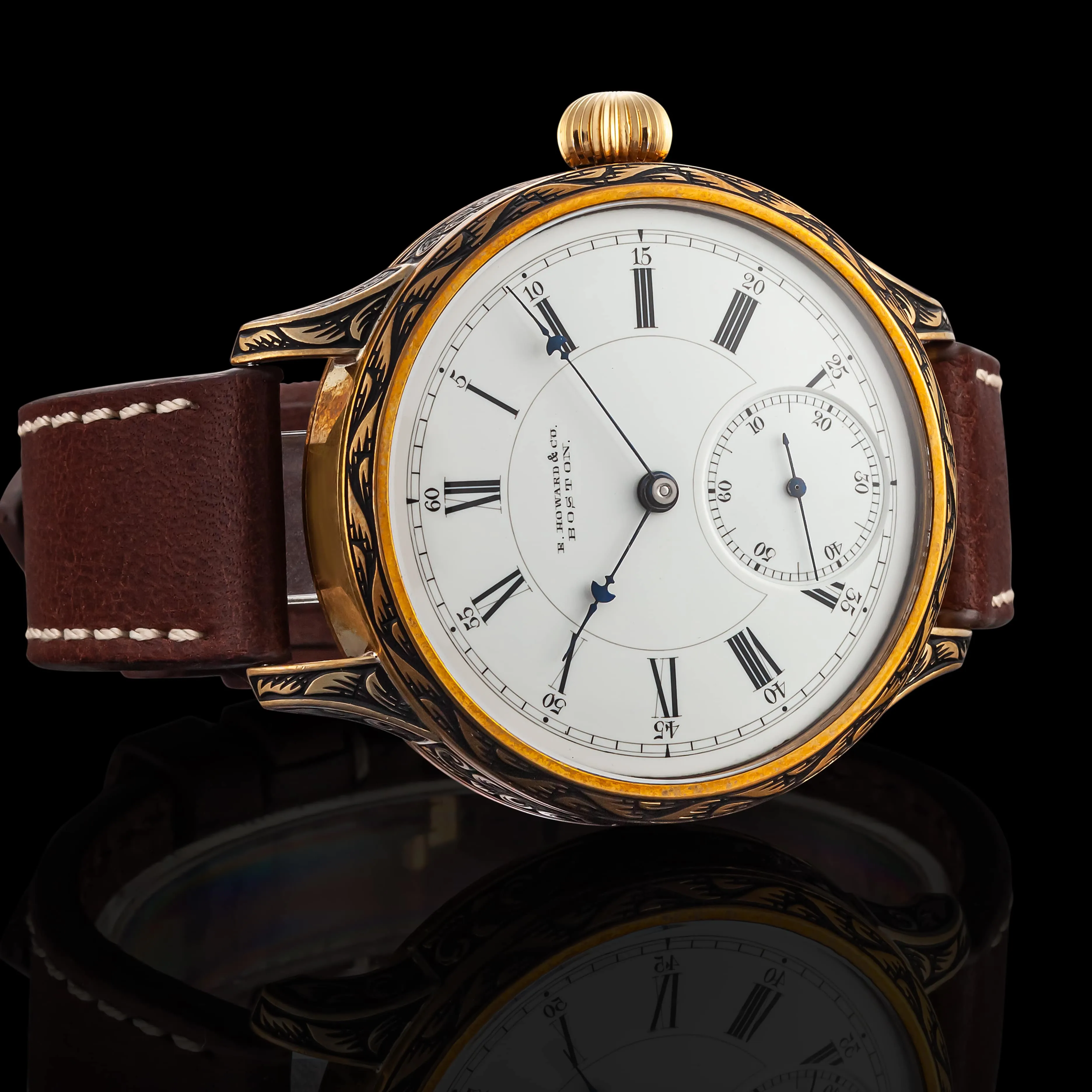 CLASSY Men's Artisan Wristwatch fits Vintage E. HOWARD & Co. Mechanical Movement