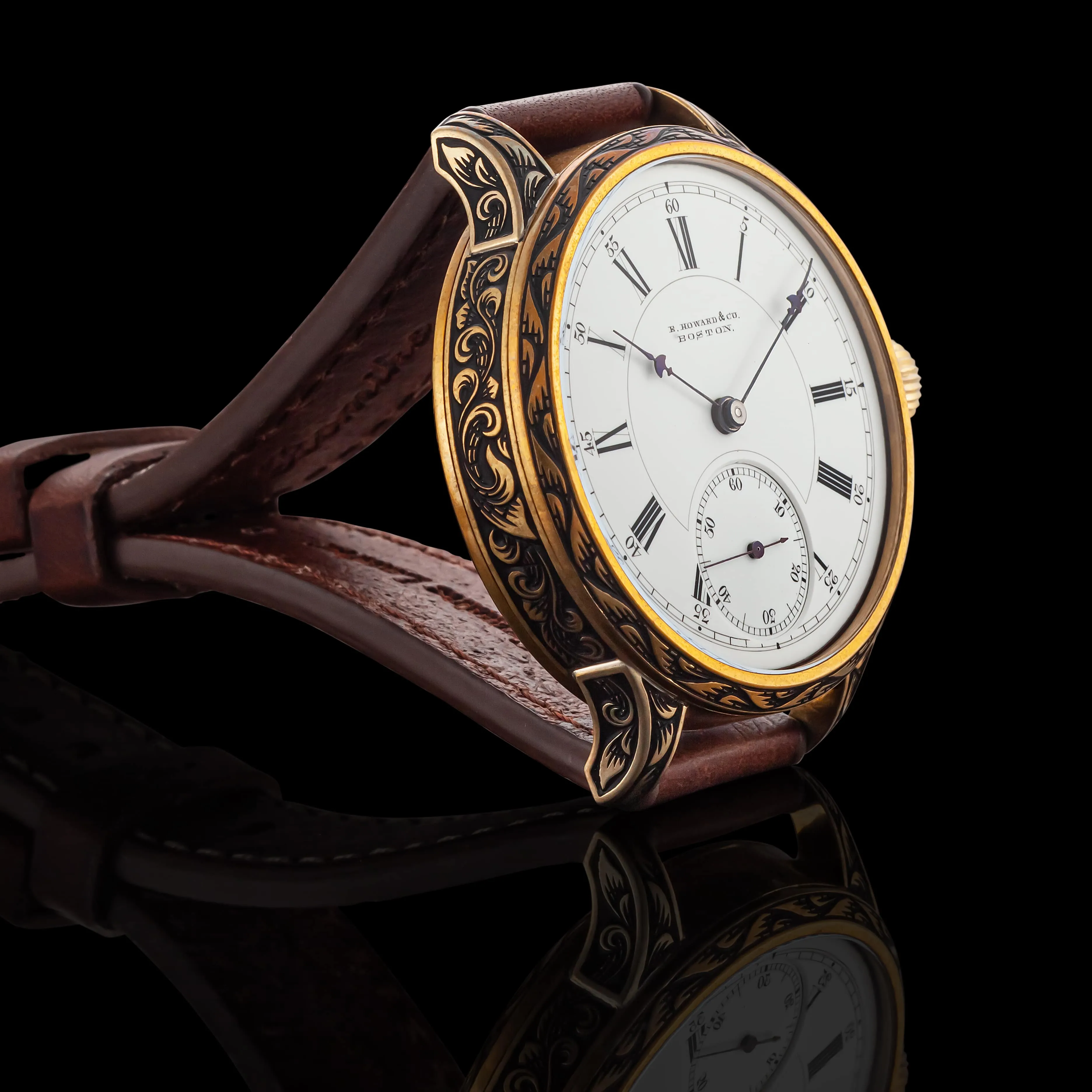 CLASSY Men's Artisan Wristwatch fits Vintage E. HOWARD & Co. Mechanical Movement