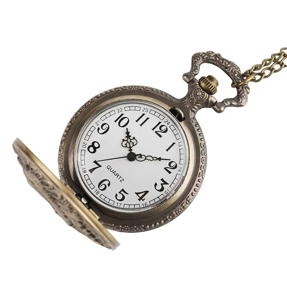 Colorful Portrait Design Quartz Fob Pocket Watch