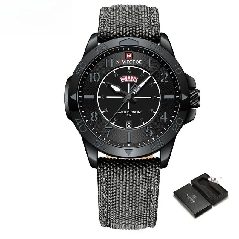 Design Men's Quartz Watches Sport Waterproof Nylon Strap Luxury Wristwatch Gift
