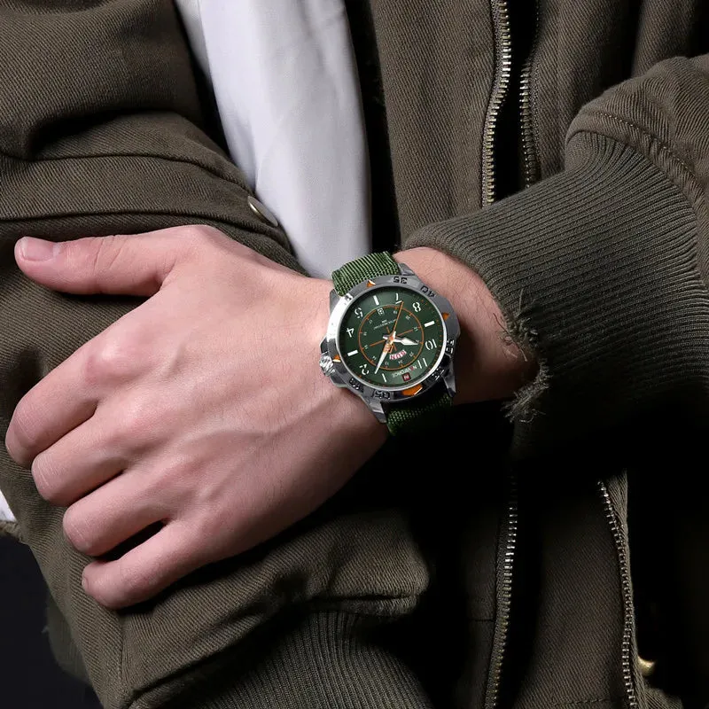 Design Men's Quartz Watches Sport Waterproof Nylon Strap Luxury Wristwatch Gift