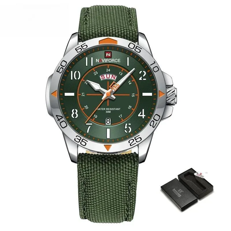 Design Men's Quartz Watches Sport Waterproof Nylon Strap Luxury Wristwatch Gift