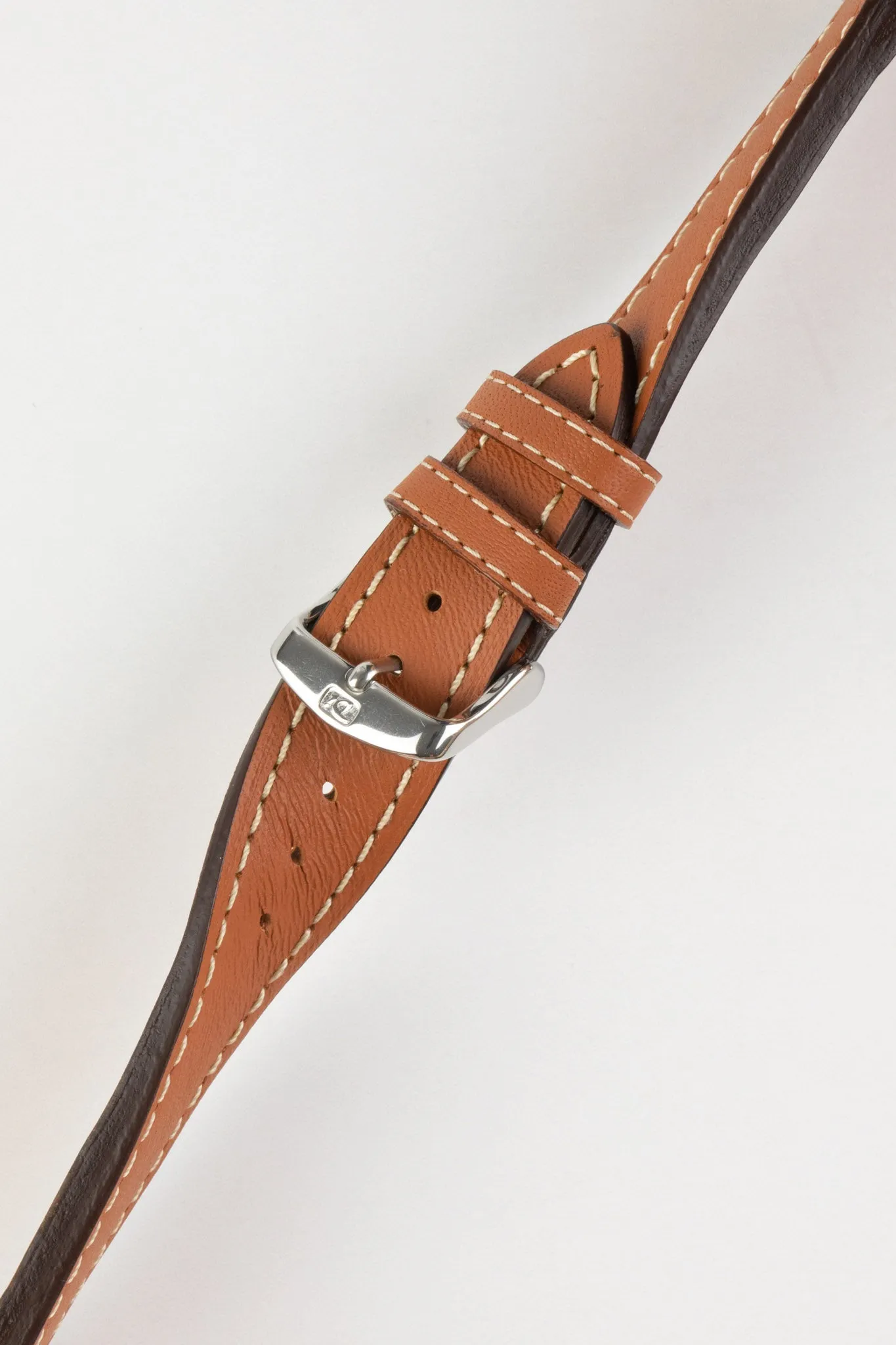 Di-Modell JUMBO Calf Leather Watch Strap in GOLD BROWN