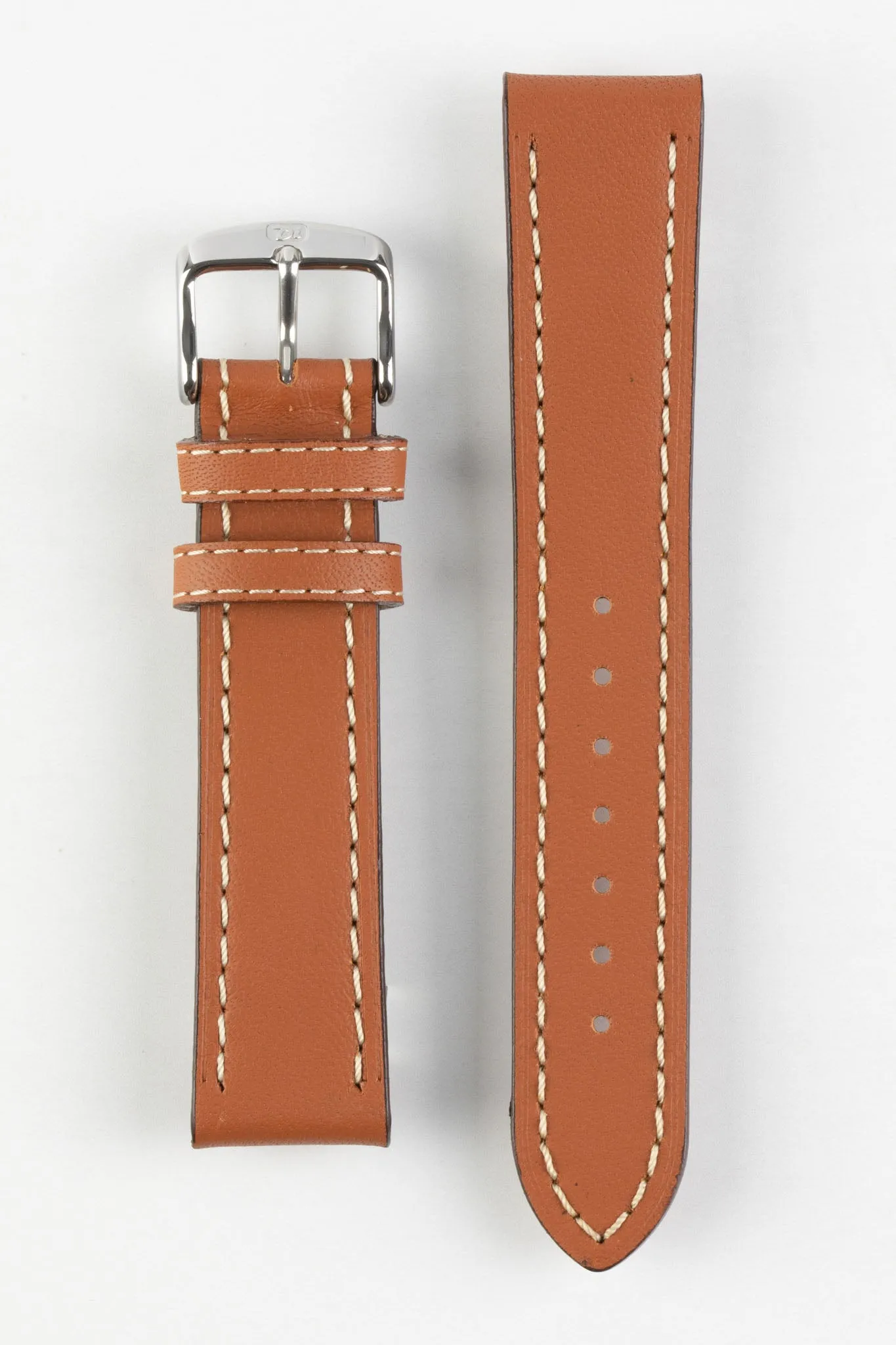 Di-Modell JUMBO Calf Leather Watch Strap in GOLD BROWN