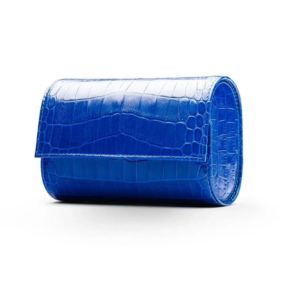Double Watch Roll - Cobalt Croc