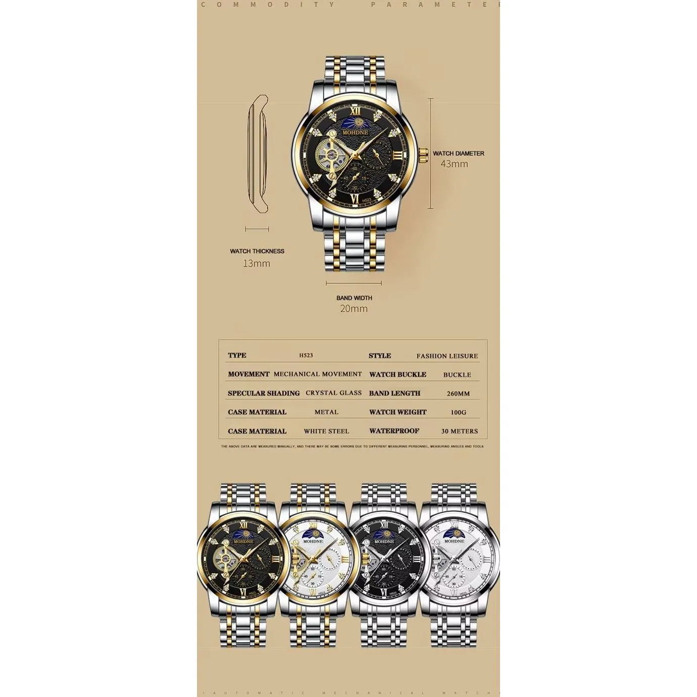 Ebonique Royvane Timepiece