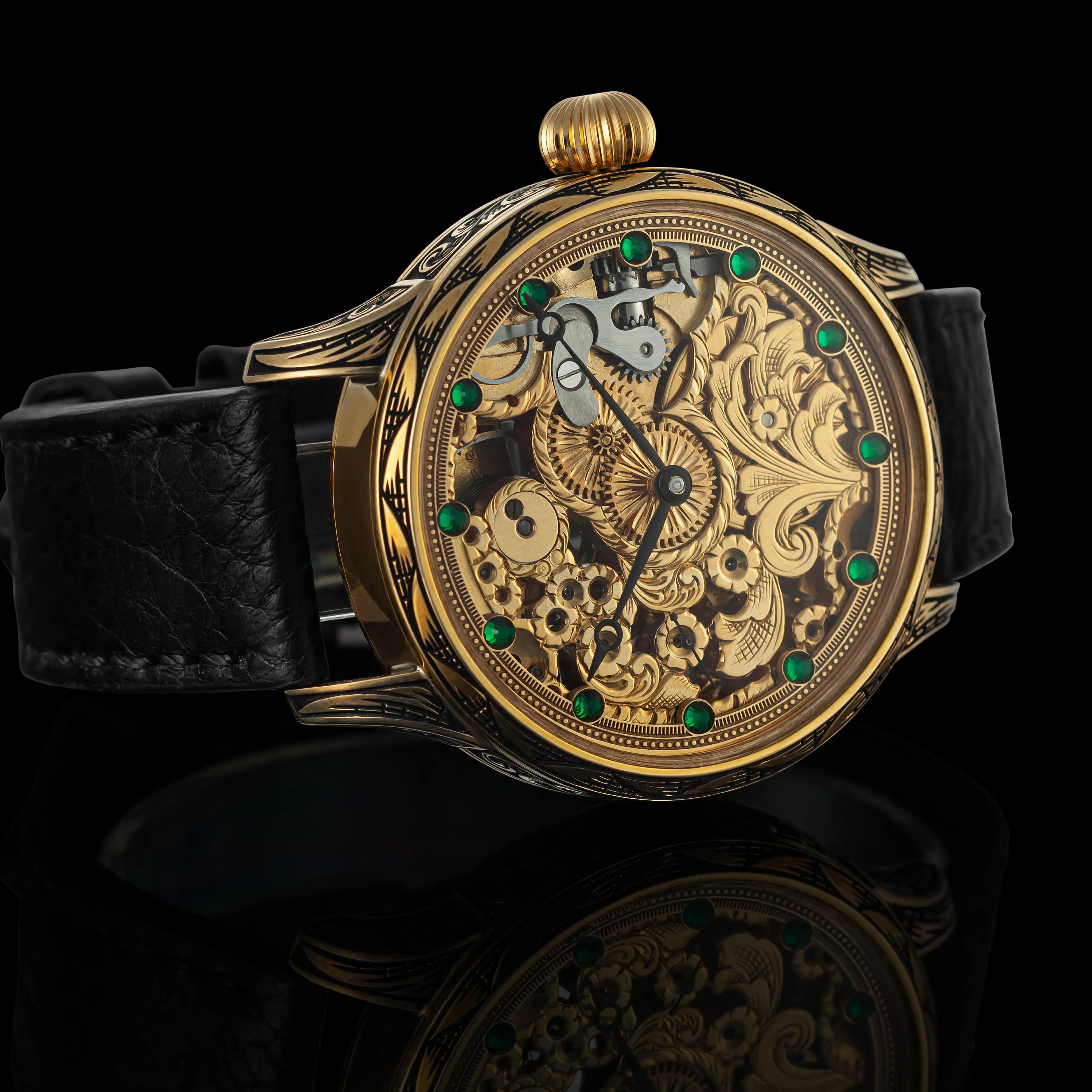 EMERALD Men's Artisan Wristwatch fits 1919 Swiss Vintage Mechanical Movement