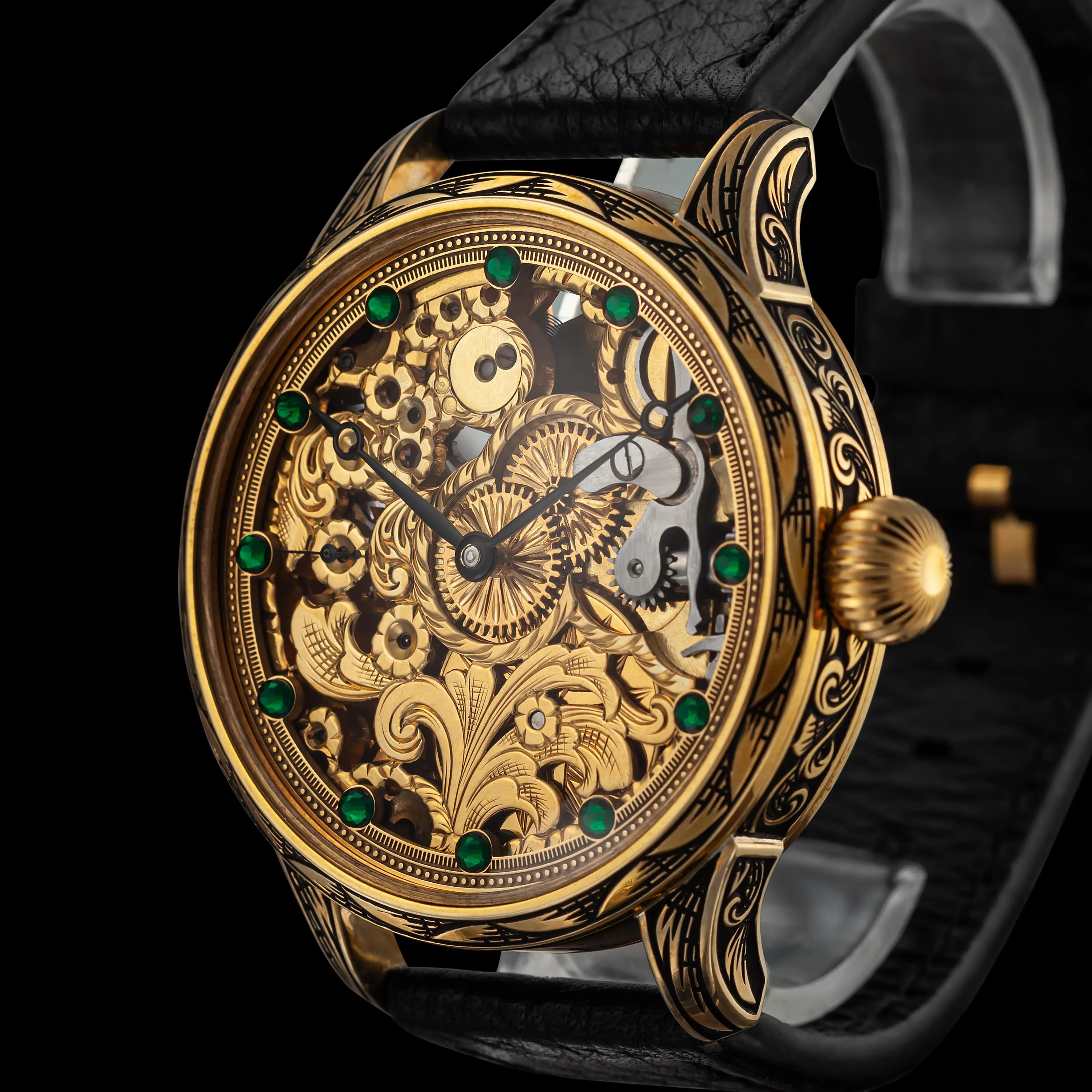 EMERALD Men's Artisan Wristwatch fits 1919 Swiss Vintage Mechanical Movement